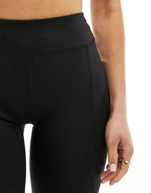 4505 Hourglass Icon run tie waist legging with pocket in black , 4 of 4
