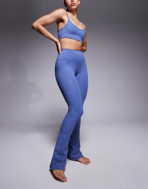 4505 Hourglass Icon soft touch high waist slim kick yoga legging in china blue  , 5 of 5