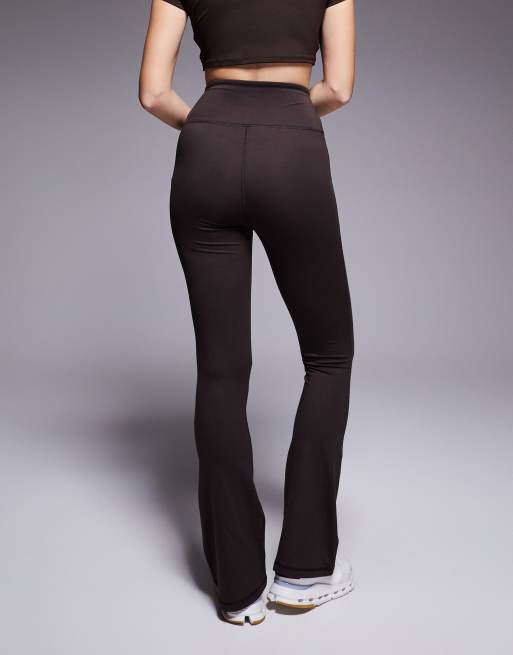 4505 Hourglass Icon soft touch high waist slim kick yoga legging in chocolate, 2 of 5