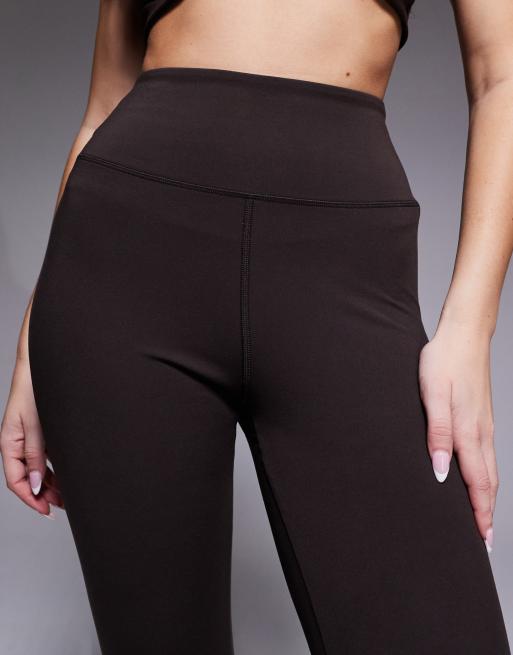 4505 Hourglass Icon soft touch high waist slim kick yoga legging in chocolate, 5 of 5