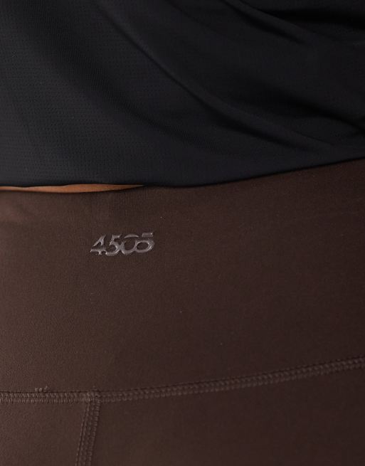 4505 Hourglass Icon soft touch high waist slim kick yoga legging in chocolate, 2 of 5