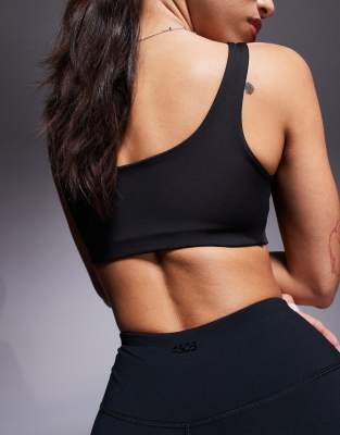 4505 Hourglass Icon Soft Touch High Waist Slim Kick Yoga Leggings In Black