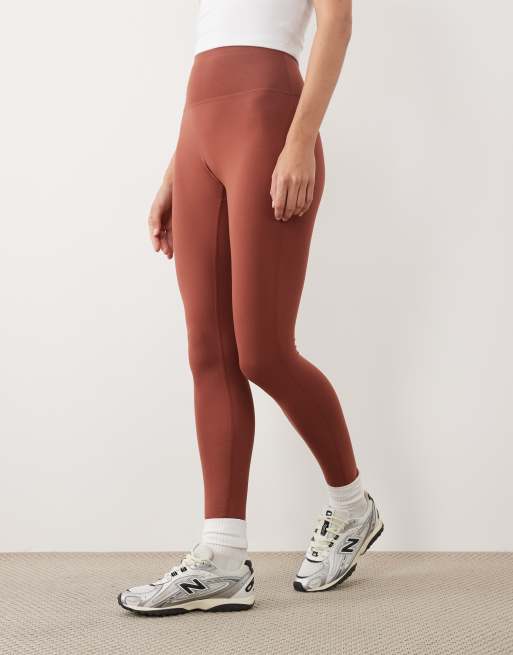 4505 Hourglass Icon soft touch high waist yoga legging in amber, 2 of 5