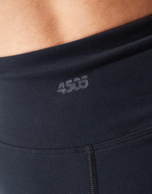 4505 Hourglass - Icon - Sorte bløde smalle yoga-leggings med svaj, 2 af 5