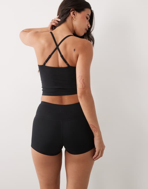 4505 Hourglass – Icon – Weiche Booty-Shorts in Schwarz mit hohem Bund, 8 cm Schrittlänge, 5 von 5