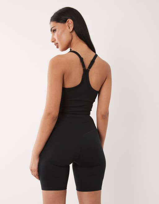 4505 Hourglass – Icon – Weiche Legging-Shorts in Schwarz mit hohem Bund, 20 cm Schrittlänge, 5 von 5