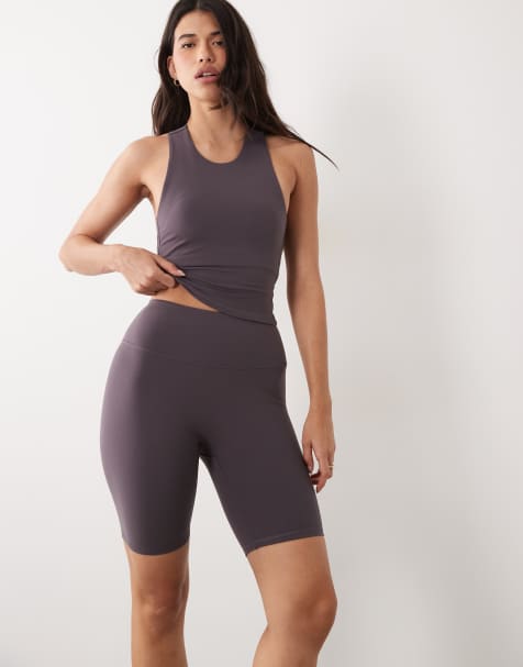 4505 Hourglass – Icon – Weiche Legging-Shorts in Sturmgrau mit hohem Bund, 20 cm Schrittlänge - view 1