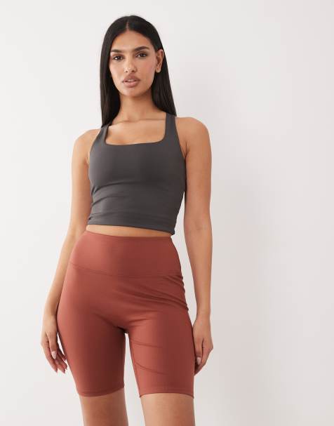 4505 - Hourglass - Icon - Zachte legging short van 8 inch met hoge taille in amber - view 1