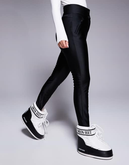 4505 Hourglass Ski soft shell water repellent skinny ski pants in black gloss , 3 of 5