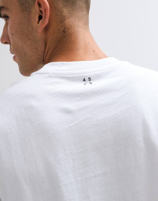 4505 - Hvid cropped T-shirt til styrketræning i bomuld med hurtigttørrende finish, 2 af 5