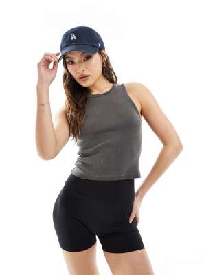 4505 Icon 00s Ribbed Racer Neck Tank Top In Black