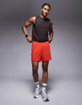 [ASOS] 4505 Icon 13cm quick dry training shorts with zip pockets in red M Red