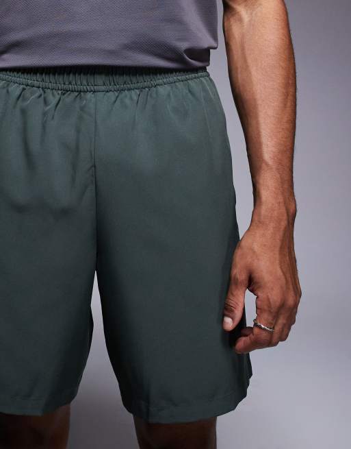 4505 Icon 18cm quick dry training shorts with zip pocket 2 pack in black and deep khaki, 4 of 5