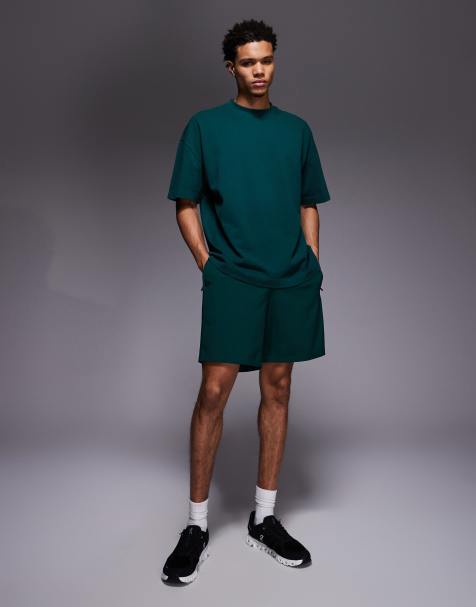 4505 Icon 18cm quick dry training shorts with zip pockets in bottle green - view 1