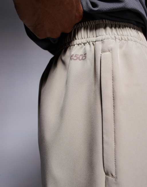 4505 Icon 18cm quick dry training shorts with zip pockets in stone, 4 of 5