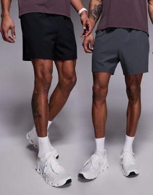 4505 Icon 2-pack 5-inch Quick Dry Training Shorts With Zip Pockets In Multi