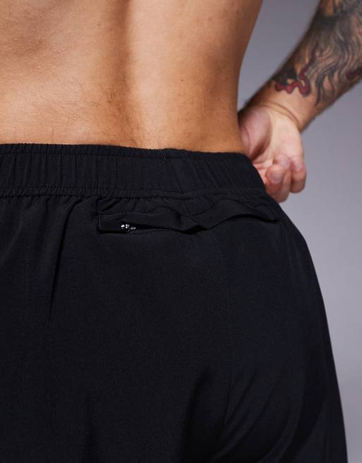 ASOS 4505 Icon 3 inch quick dry running shorts with back zip phone pocket in black