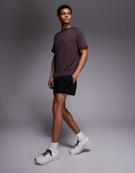 4505 Icon 3 inch quick dry running shorts with back phone pocket in black - view 1