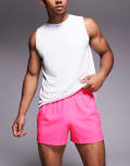 [ASOS] 4505 Icon 3 inch quick dry running shorts with back phone pocket in bright pink L Bright Pink