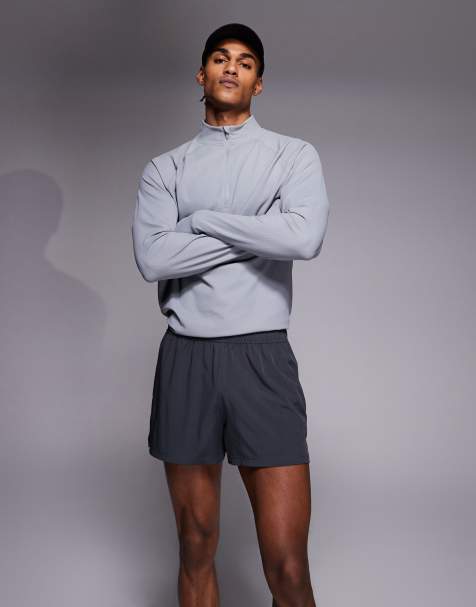 4505 Icon 3 inch quick dry running shorts with back phone pocket in charcoal - view 1