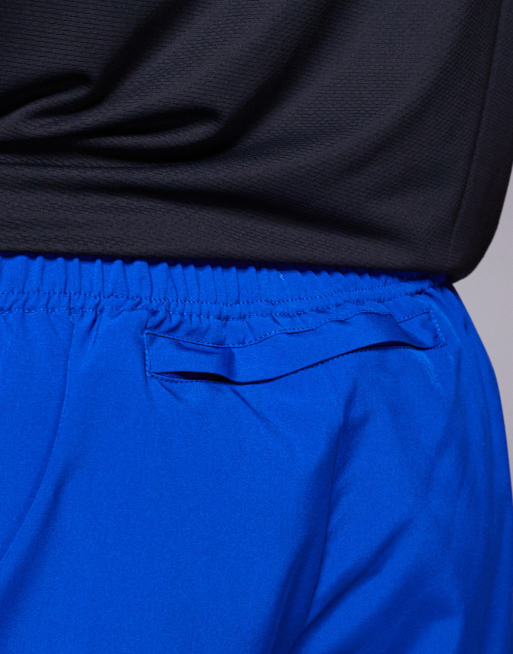 4505 Icon 3 inch quick dry running shorts with back phone pocket in cobalt blue