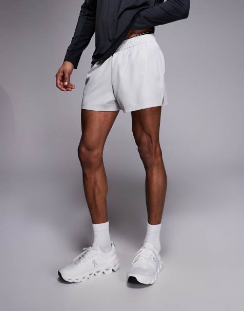 4505 Icon 3 inch quick dry running shorts with back phone pocket in vapor grey - view 1