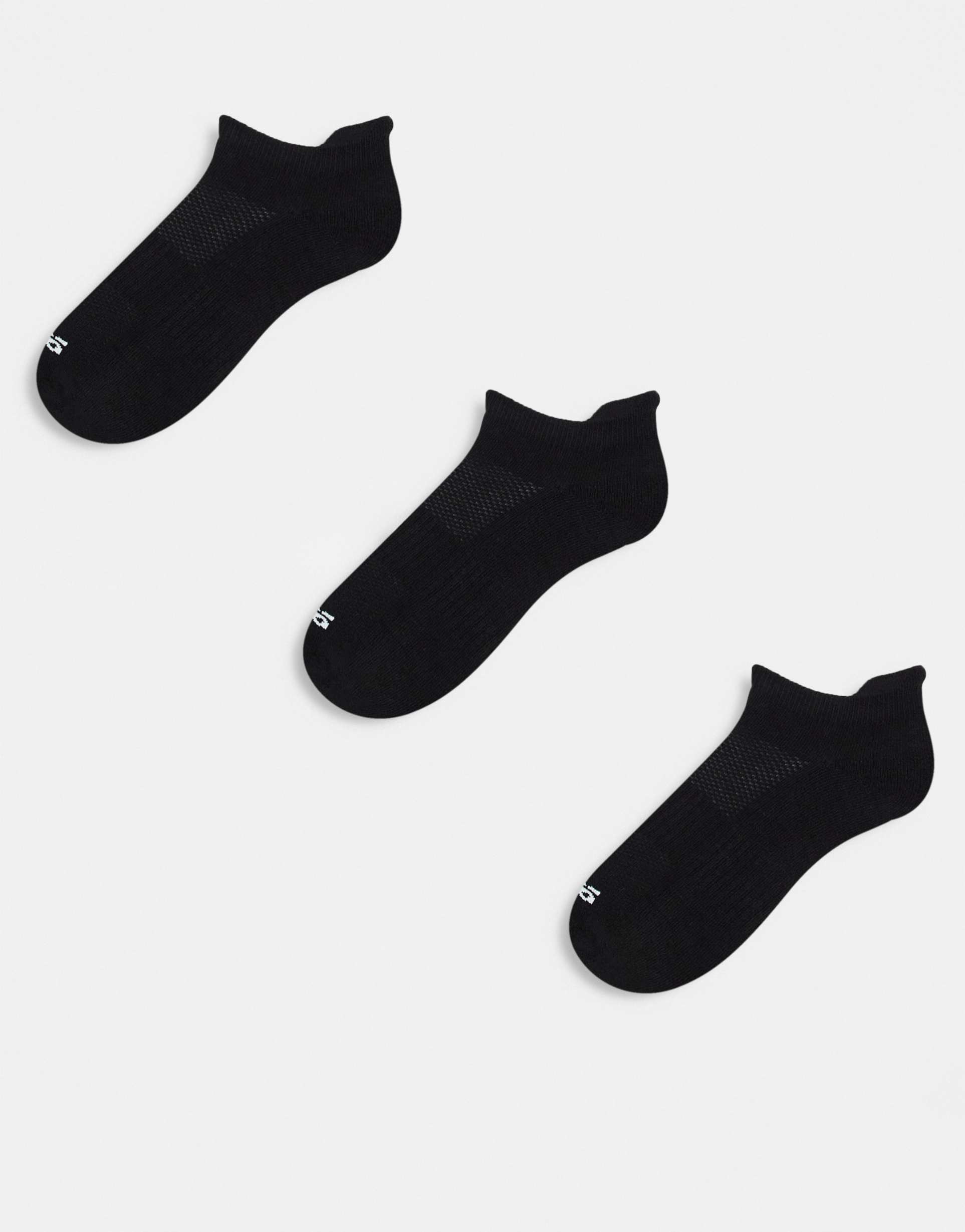 4505 icon 3 pack anti bacterial athletic sneaker socks in black