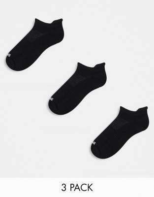 4505 4505 Icon 3 pack anti bacterial trainer sport socks in black