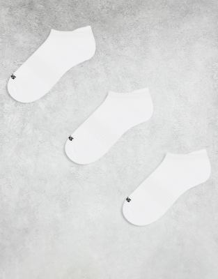 4505 4505 Icon 3 pack anti bacterial trainer sport socks in white