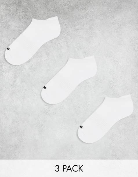 4505 Icon 3 pack anti bacterial trainer sport socks in white  - view 1
