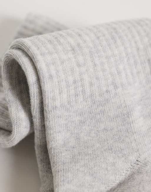 4505 Icon 3 pack non slip grip Pilates crew socks in light grey marl, 2 of 3