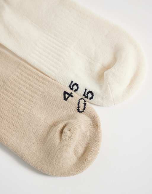 4505 Icon 3 pack quick dry cotton sport crew socks in multi neutrals, 2 of 3