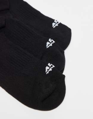 4505 Icon 3 Pack Quick Dry Sneaker Sport Socks In Black