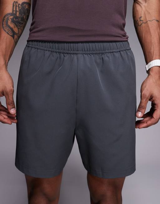4505 Icon 5 inch quick dry training shorts with zip pockets 2 pack in black and dark grey, 4 of 5