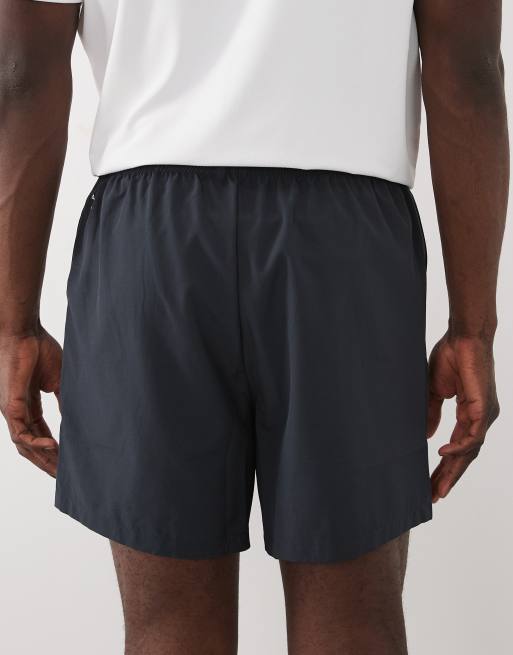 4505 Icon 5 inch quick dry training shorts with zip pockets 2 pack in black and dark navy, 5 of 5