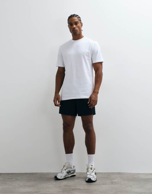 4505 Icon 5 inch quick dry training shorts with zip pockets 2 pack in black and khaki, 3 of 5