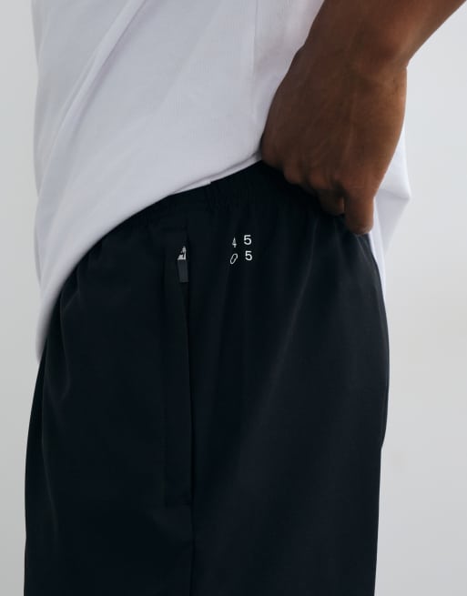 4505 Icon 5 inch quick dry training shorts with zip pockets 2 pack in black and khaki, 4 of 5