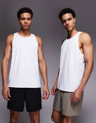 4505 Icon 5 Inch Quick Dry Training Shorts With Zip Pockets 2 Pack In Multi