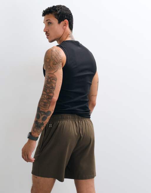 4505 Icon 5 inch quick dry training shorts with zip pockets in caper, 4 of 5
