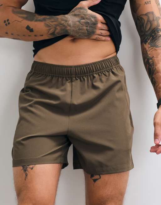 4505 Icon 5 inch quick dry training shorts with zip pockets in caper, 5 of 5