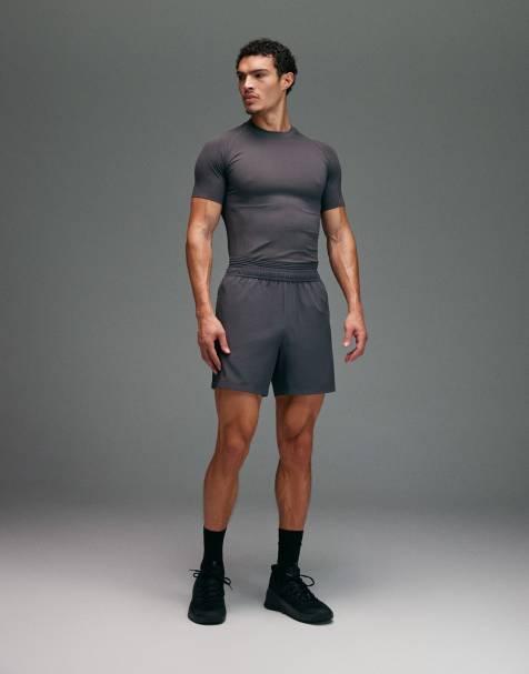 4505 Icon 5 inch quick dry training shorts with zip pockets in charcoal - view 1