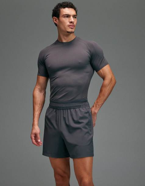 4505 Icon 5 inch quick dry training shorts with zip pockets in charcoal
