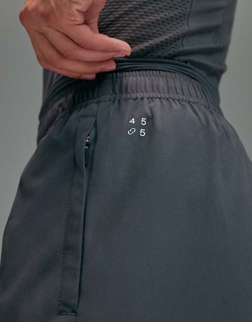 4505 Icon 5 inch quick dry training shorts with zip pockets in charcoal, 4 of 5