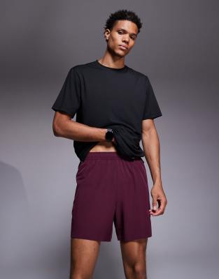 4505 Icon 5 Inch Quick Dry Training Shorts With Zip Pockets In Purple