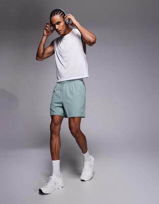 4505 Icon 5 Inch Quick Dry Training Shorts With Zip Pockets In Green