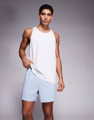 4505 Icon 5 Inch Quick Dry Training Shorts With Zip Pockets In Blue