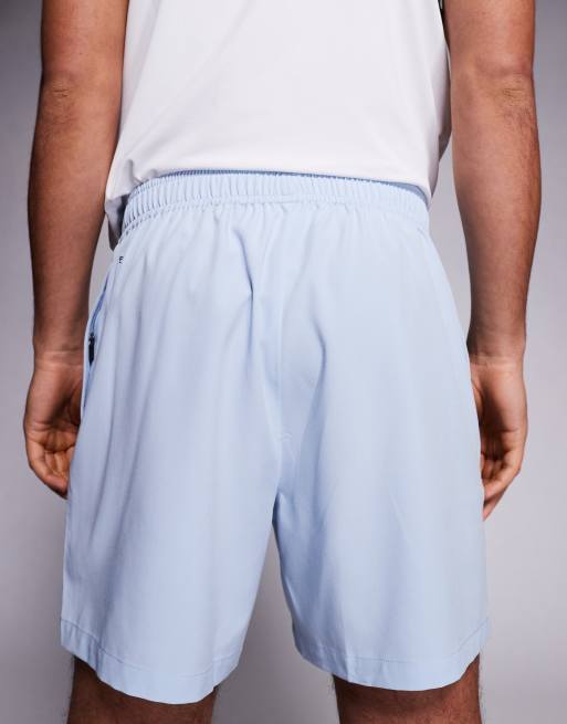 4505 Icon 5 inch quick dry training shorts with zip pockets in light blue, 5 of 5