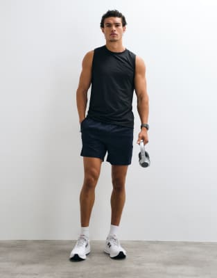 4505 Icon 5 Inch Quick Dry Training Shorts With Zip Pockets In Blue