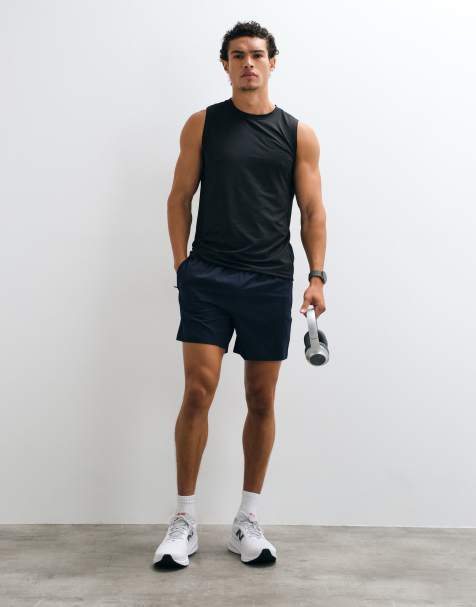 4505 Icon 5 inch quick dry training shorts with zip pockets in navy - view 1