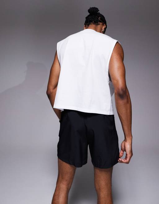 4505 Icon 5 inch quick dry training shorts with zippered pockets in black 